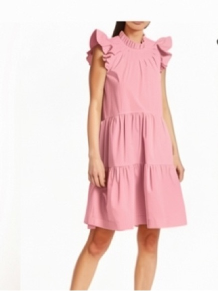 Sea New York Tabitha Tiered Babydoll Dress Dusty Rose Pink Size 4